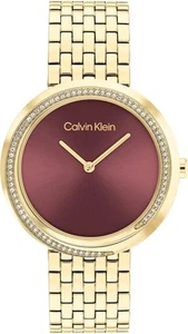 Calvin Klein Watch TWISTED BEZEL 25100069 Women's Gold - Picture 1 of 5