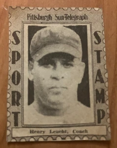 COLLEGE FOOTBALL: 1936 Pittsburgh Sun-Telegraph Sport Stamp Henry Leucht, Coach - Bild 1 von 1