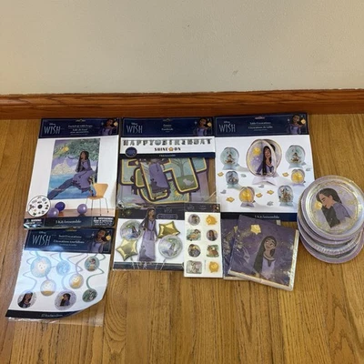 Wish Disney Película Cumpleaños Fiesta Set Suministros Decoraciones Platos Servilletas Foto 1 de 4