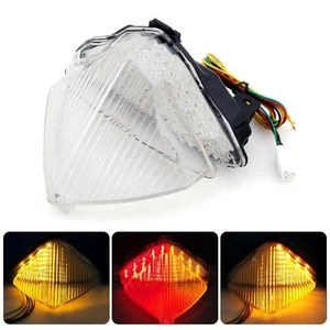 Integrated LED TailLight Turn Signals for Yamaha YZF 1000 R1 2004-2006 Clear T9 - Foto 1 di 5