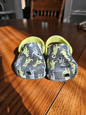 Crocs Dinosaur Skeleton T-rex Shoes Baby Toddler Size 5 - Image 1 of 4