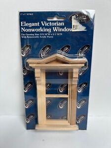 Handley Classics Elegant Victorian Nonworking Window For 1:12 Scale Dollhouse