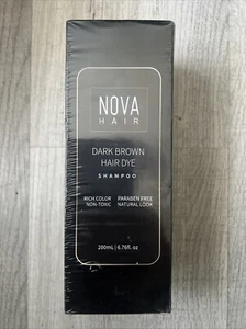 Nova Hair Dark Brown Hair Dye Shampoo 200mL / 6.76fl. oz - Picture 1 of 2