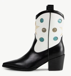 Raid London Blu Star Print Western Boots Size Uk 6 New In Box - Picture 1 of 6