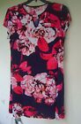 NWT TIANA B RED BLACK FLORAL SHIFT CAREER DRESS SIZE 16 18 $89