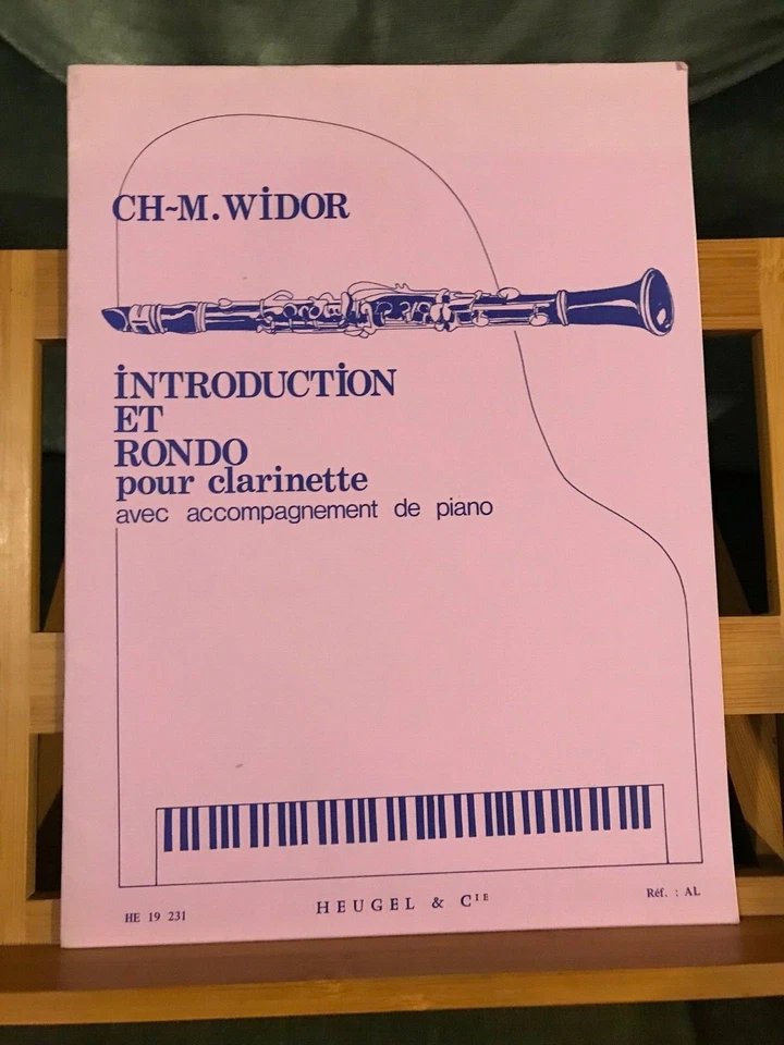 Charles-Marie Widor Introduction et Rondo partition clarinette piano éd. Heugel - Photo 1/1
