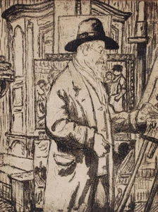 JOSEPH VICTOR ROUX-CHAMPION - Portrait of Maximilian Luce - Etching - 1900's - Imagen 1 de 5