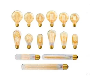 E27 E14 B22 Vintage Antique Style 40W 60W Edison Industrial Filament Bulbs Light - Picture 1 of 15