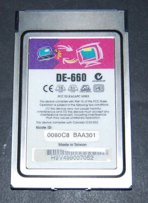 Jiti D-Link DE-660 Ethernet PC Card -für Bastler/als Teileträger- - Bild 1 von 2
