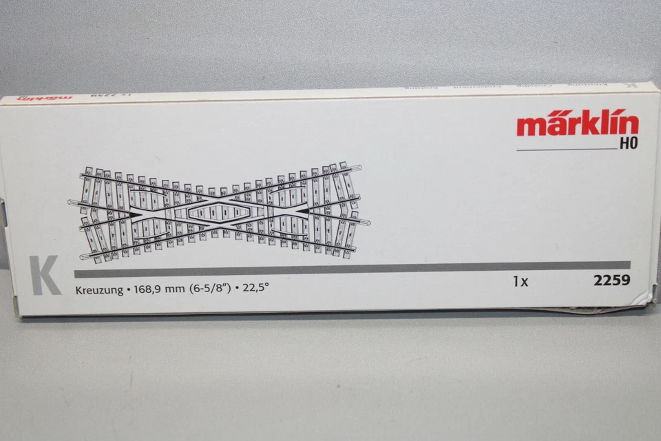 Märklin 2259 Crossing 22,5° K Track Gauge H0 Boxed - Image 1 of 2