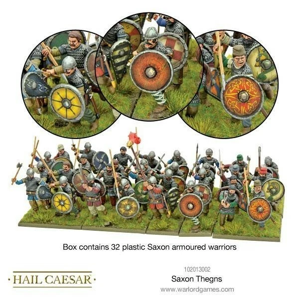 Warlord Games Hail Caesar Saxon Thegns 32 28mm Miniatures 102013002 MIB
