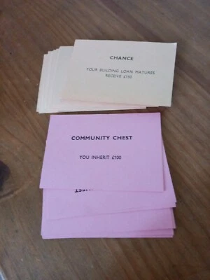 Monopoly game replacement spare parts pieces cards chest community g304 - Image 1 of 2