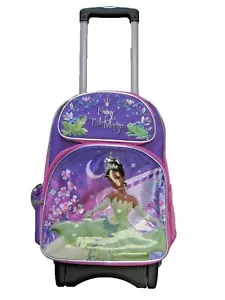 * 50572 * The Princess and the Frog Large Custom Rolling Backpack 16" x 12" x 5" - Picture 1 of 6
