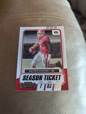 2021 Contenders Draft Picks Base Season Ticket #9 Matthew Stafford Georgia Bull - Image 1 of 2