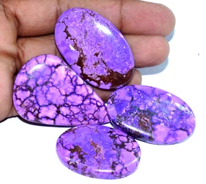 241.45 Ct (4 Pcs) Natural Purple Mountain Turquoise GIE Certified Loose Gemstone - Picture 1 of 7