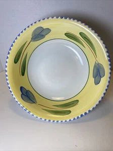 Maxam MEDITERRANEAN Floral 10 1/2" x 3” Pasta Serving Bowl Made in Italy - Picture 1 of 7