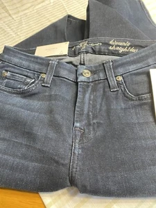 7 For All Mankind “Kimmie” Straight Leg Blue Jeans Waist 26 - NWT MSRP $195 - Picture 1 of 11