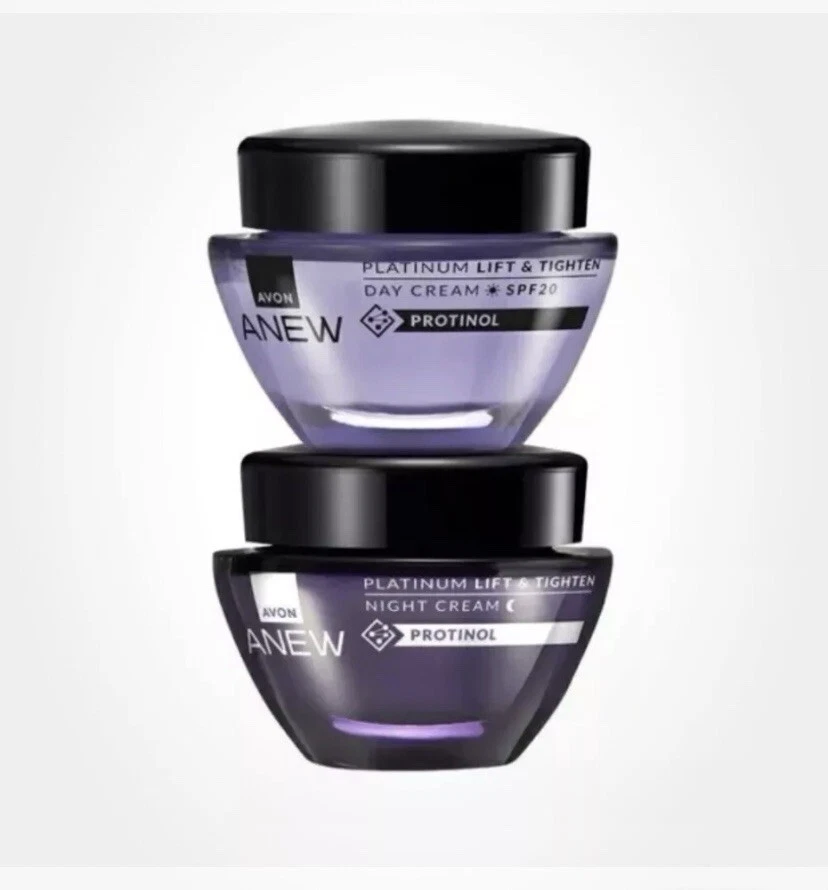 Avon Anew Platinum  💜 Lift &Tighten Set - Day & Night Creams *new Packaging* 💜 - Image 1 of 1