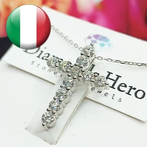 Pendente a croce Diamante Moissanite 1.10ct VVS1 diamond pendant cross - Imagen 1 de 7