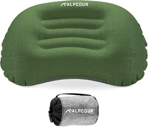 Inflatable Camping Pillow, Ultralight, w/ Easy Blow up Design, Soft, Waterproof - Picture 1 of 15