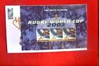 AUST 2003 RUGBY WORLD CUP FDC  WITH PRESTIGE BKLT PANE 50C  STAMPS 