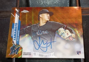 Topps 2020 autógrafos cromados novato refractores onda dorada Jordan Yamamoto 40/50 - Imagen 1 de 1