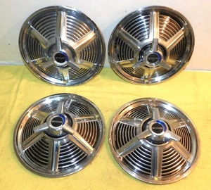 1964 1965 Mustang Fastback Coupe Convertible 14" SPINNER HUB CAP WHEEL COVERS - Picture 1 of 12