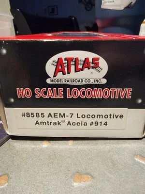Atlas Amtrak "Acela" AEM-7 Locomotive #907, DCC Ready in Box - Image 1 of 4