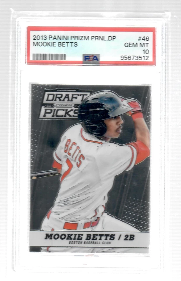 Mookie Betts 2013 Panini Prizm Selecciones Perennes del Draft PSA 10 Rc Rookie Dodgers Foto 1 de 1