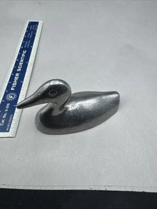 Pisapapeles de aluminio miniatura vintage de 2,5" de pato ávalardo aves acuáticas - Imagen 1 de 3