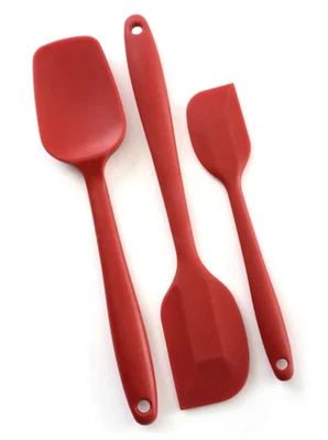 Набор из 3 красных силиконовых лопаток Norpro - Изображение 1 из 3
