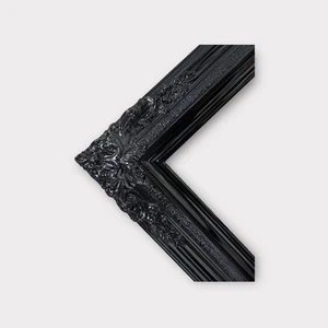 16 x 20 In stock-Traditional compo Xl ornate corners wood frame,HIGH GLOSS BLACK - Picture 1 of 11