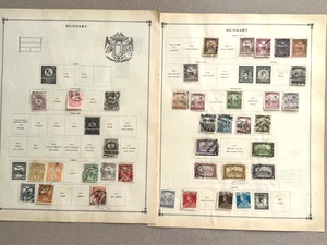 Hungary  group of 98 stamps on album pages Scott Cat 18/O11 1881-1921 - Picture 1 of 7