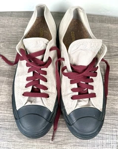 Converse Jack Purcell Canvas Shoes Men’s 10 Beige Black Toe 2015 Cork Insole - Picture 1 of 13
