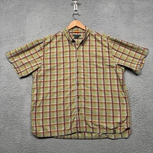 Royal Robbins Shirt Mens Size XL Green Plaid Short Sleeve Button Up Hiking Camp - Picture 1 of 10