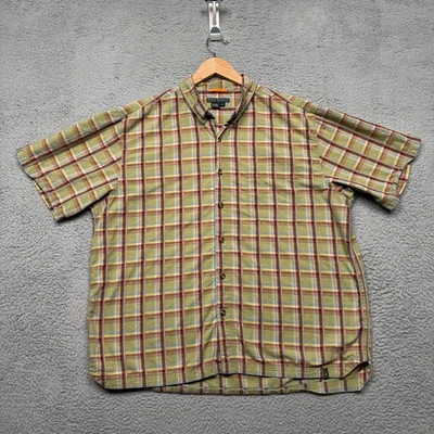Royal Robbins Shirt Mens Size XL Green Plaid Short Sleeve Button Up Hiking Camp - Image 1 of 4