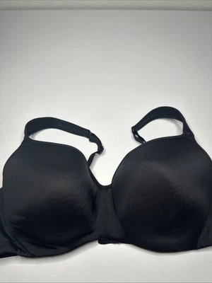 Cacique Bra Full Coverage Satin Back Smoother Invisible Underwire Black 46C - Image 1 of 4