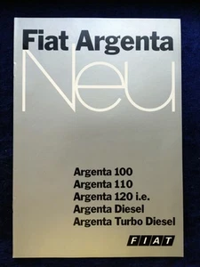FIAT Argenta 100 110 120 i.e. Diesel Turbo Diesel Prospekt 8.1983 - Picture 1 of 7