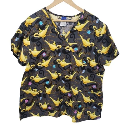 Blusa Médica Lámpara Disney Aladdin 2XL/2XG Mujer Manga Corta Carrera Foto 1 de 4