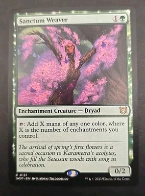 Sanctum Weaver Commander: Wilds of Eldraine MTG Regular Near Mint  - Image 1 of 3