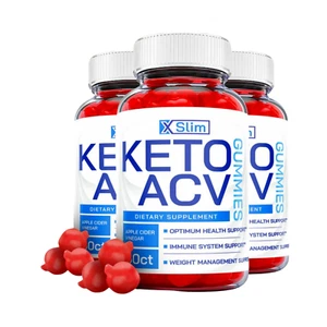 3-Pack XSlim Keto Gummies - X Slim Keto ACV Gummies For Weight Loss -180 Gummies - Picture 1 of 3