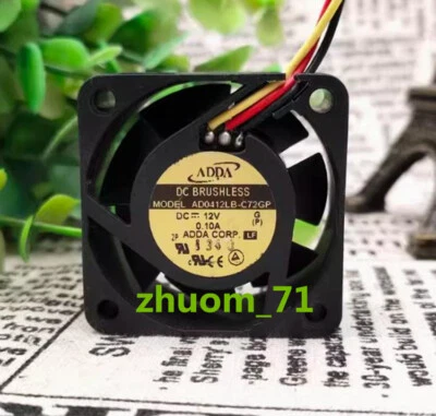 1PC ADDA  AD0412LB-C72GP 4010 DC12V 0.10A  3-Pin 4cm cooling fan - Image 1 of 4