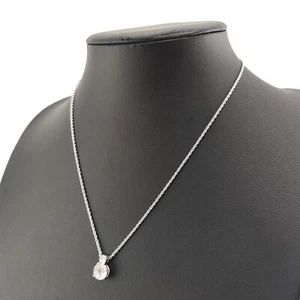 ⭐ Swarovski Halskette Collier Anhänger Strass Stein Kette Perle Silber 138 ⭐ - Bild 1 von 4