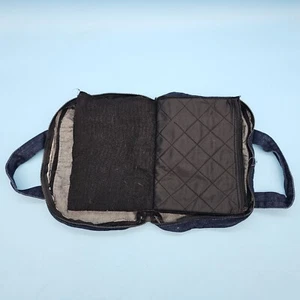 Denim Universal Trading Pin Carry Bag Holds 300 pins Felt Sheets Zipper Pouches - Picture 1 of 6