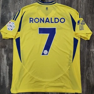 2025 Adidas Al-Nassr FC Home Soccer Jersey Cristiano Ronaldo Men XL Portugal - Picture 1 of 6