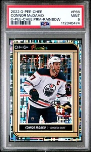 2022-23 OPC O-Pee-Chee Connor McDavid #P-66 Premier Rainbow Foil /99 PSA 9 - Picture 1 of 2