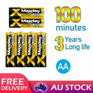 Maxday 12/20 Pieces Zinc-Carbon AA Batteries Battery Bulk 1.5V 50% More Power AU - Picture 1 of 3