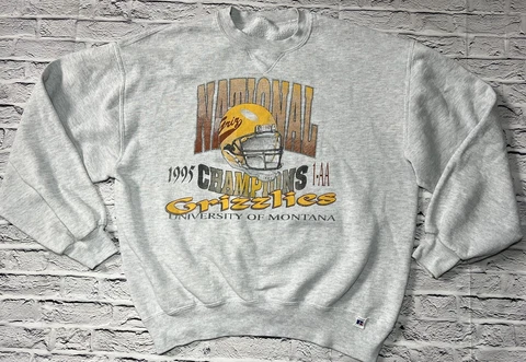 Vintage 1995 University of Montana Grizzlies Champions Sweatshirt 90s M (?) Cover