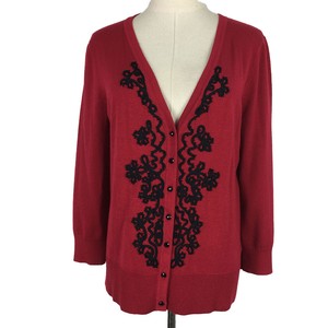 Cable \u0026 Gauge Cardigan Sweaters Red for 