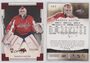 2013-14 Upper Deck Artifacts Goalies Ruby /299 Braden Holtby #103
